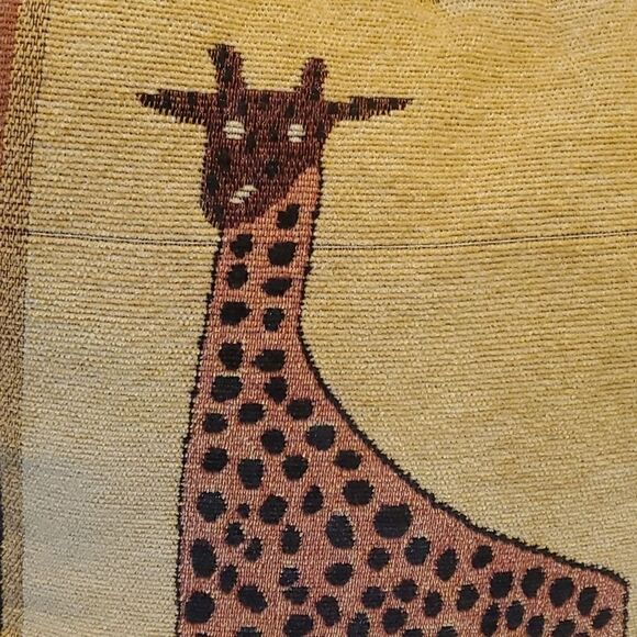 Beige 18" Square Giraffe Accent Pillow - Picture 3 of 5